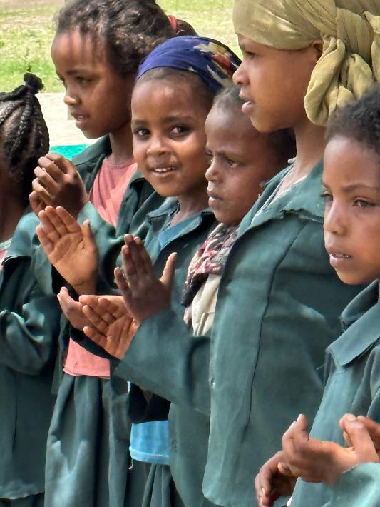 ACTS sponsored children at school in Ethiopia